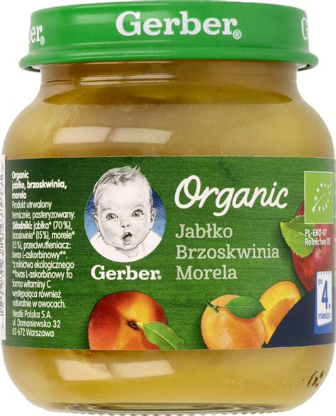 NESTLÉ GERBER Organic deserek w słoiczku Jabłko Brzoskwinia