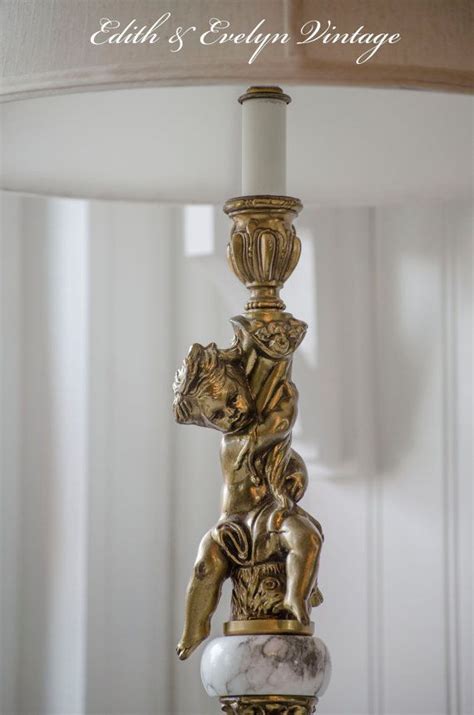Vintage Italian Cherub Lamp Marble Base Vintage Italian Lamp Cherub