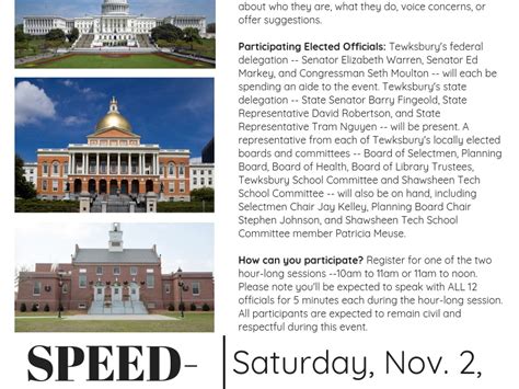 Speak With Your Elected Officials At Tewksbury Library On Nov. 2 | Tewksbury, MA Patch