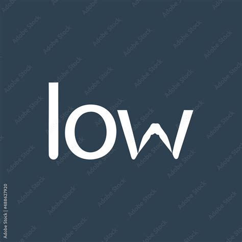 Low Letter With Logo Design Illustration Low Logo Design Inspiration