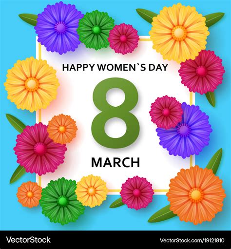 International womens day greeting card 8 march Vector Image