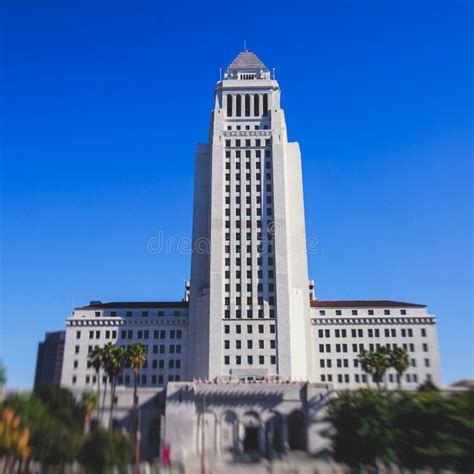 View Of Los Angeles City Hall Civic Center District Of Downtown La