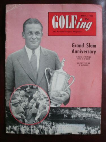 RARE Vintage 1960 BOBBY JONES Grand Slam Anniversary GOLFing ISSUE ...