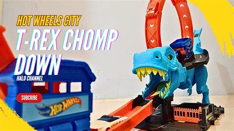 Halo Unboxing Hot Wheels City T Rex Chomp Down New Hotwheels Toys Youtube