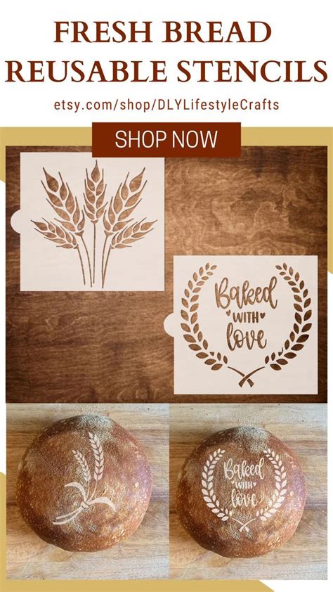 Fresh Bread Reusable Stencils Baked With Love Stencil Dly Lifestyle