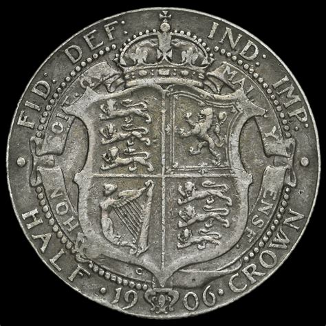 1906 Edward VII Silver Half Crown