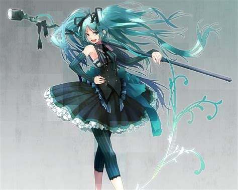 Hatsune Miku Superstar Dress Green Eyes Elegant Anime Hot Anime