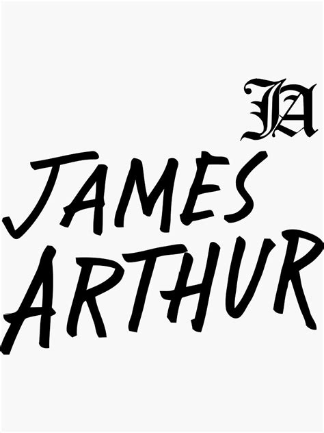 James Arthur Merch James Arthur Logo Sticker By Semikiya Redbubble