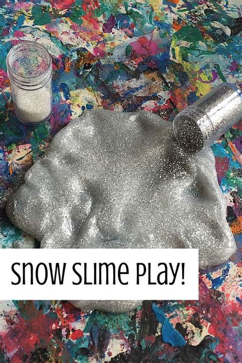 Winter Sensory Play Faux Snow Slime Best Toys 4 Toddlers