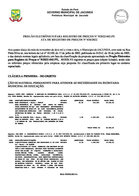 Ata De Registro De Pre O Permanente Fme Prefeitura Municipal De