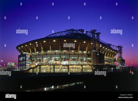 Football Stadium Lit Up At Night Ajax Stadium Amsterdam Netherlands