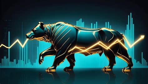 premium photo bull  bear financial infograhic stock market chart