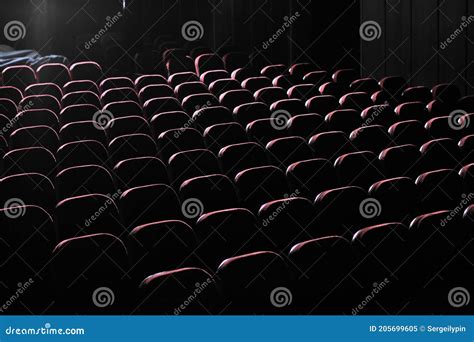 Theatre Chairs An Empty Hall Natural Light Stock Image Image Of Darkness Opera 205699605