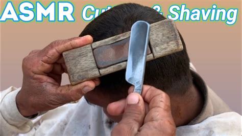 ASMR Fast Hair Cutting Shaving With Barber Old SHAMS ASMR YouTube