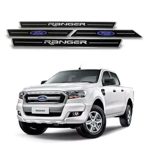 Soleira Portas Para Ford Ranger Resinada Cor Preta Frete grátis