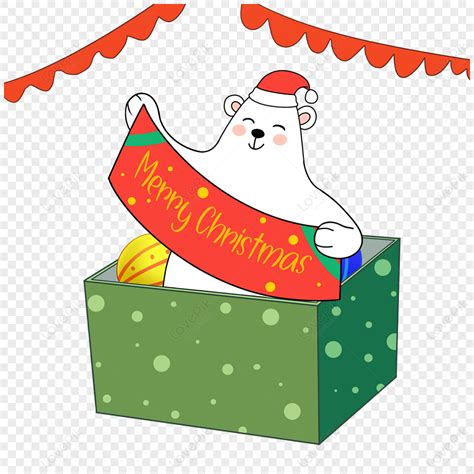 Merry Christmas Polar Bear Merry Christmas Polar Bear Box Png White