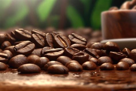 Premium Ai Image 3d Coffee Beans Background Wallpaper Coffee Bean