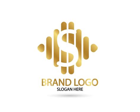 Letter S Linked Monogram in gold Logotype. Vector logo 5106723 Vector ...