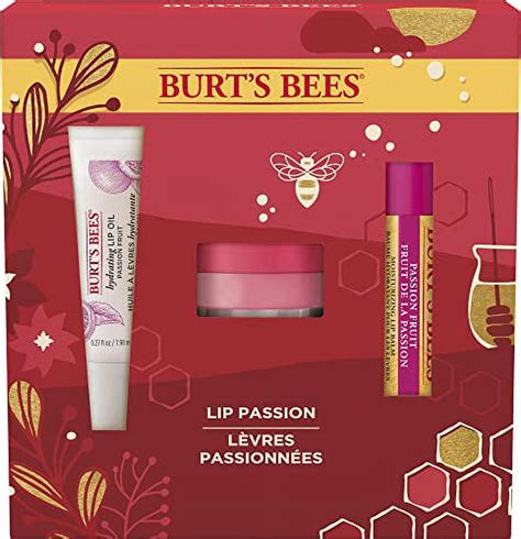 Burts Bees Holiday T 3 Lip Care Stocking Stuffer Products Lip Passion Set Passionfruit