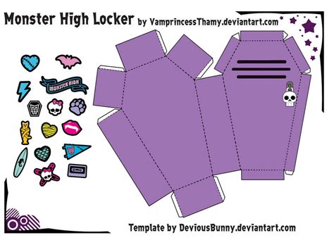 Monster High Locker Papercraft By Vamprincessthamy On Deviantart