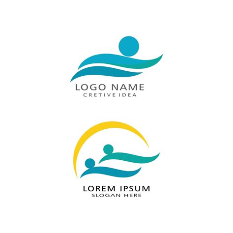 Simple Swimming Pool Silhouette Sea Ocean Water Wave Logo 3261488