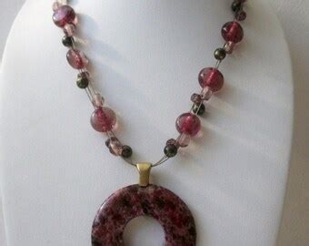 Pink Fuchsia Crazy Lace Agate Small Stone Necklace Mm