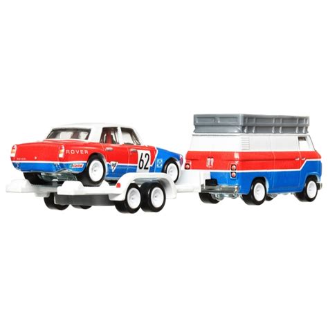Hot Wheels Premium Team Transport Rover P Group And Hw Rally Hauler Vehicle Smyths Toys Uk