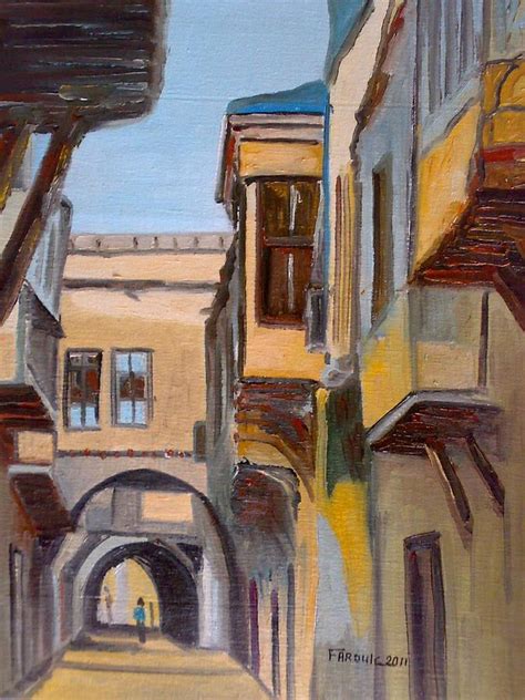 Old Houses Painting By Farouk Kaskas Fine Art America