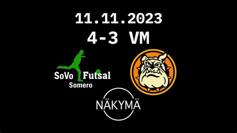 Maalikooste 11 11 2023 SoVo Futsal Futsal Mad Max 4 3 VM YouTube