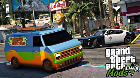 Fuga Da Policia XOROX DA VAN Scooby Doo GTA 5 MODS YouTube