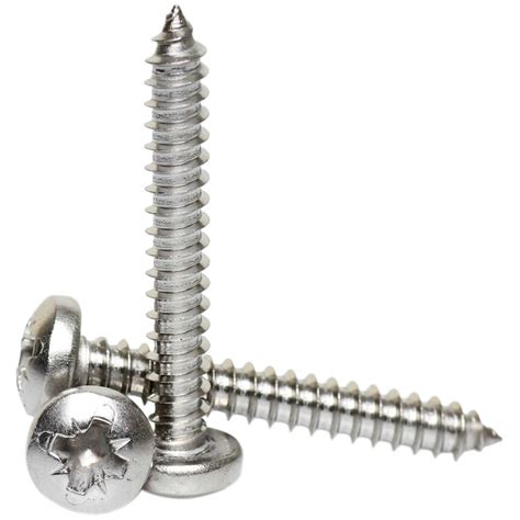 No Mm A Stainless Steel Pozi Pan Head Self Tapping Screws