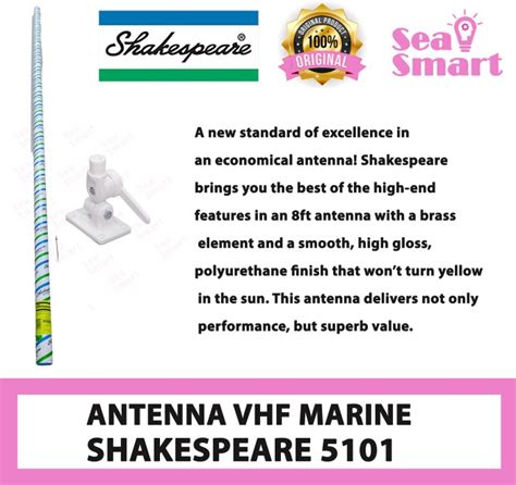 Jual Antenna VHF Marine Shakespeare 5101 Antena Radio Kapal Jakarta