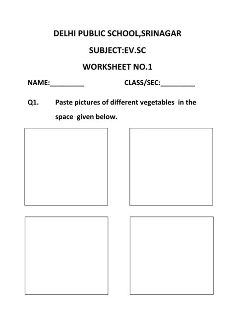 Worksheet For Ukg Evs Ukg Class Ukg English Worksheets Pdf Free