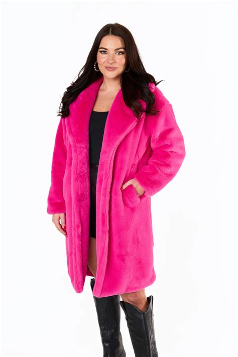 Buddy Love Zoey Hot Pink Fur Coat Cowboy Headquarters