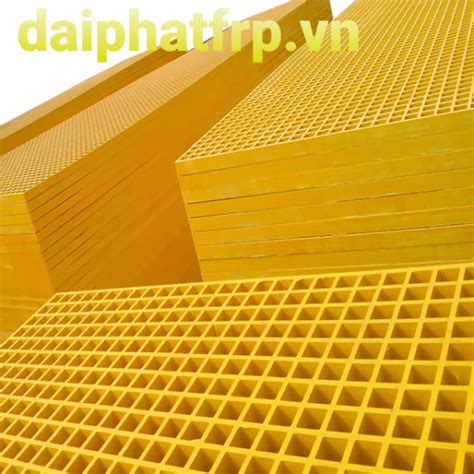 Tấm Sàn grating composite frp kích thước 1220 x 2440 x 30 mm