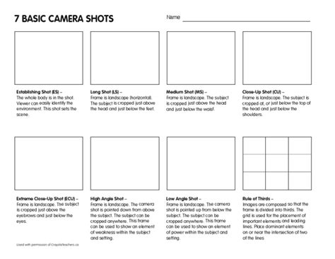 7 Basic Camera Shots Pdf