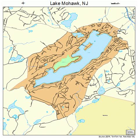 Lake Mohawk New Jersey Street Map 3438040