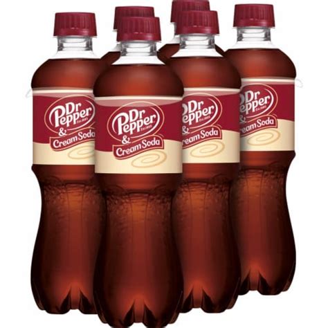 Dr Pepper® & Cream Soda Bottles, 6 pk / 16.9 fl oz - King Soopers