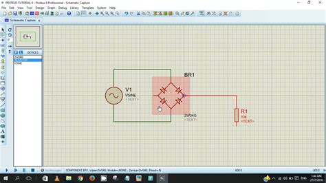 Proteus Tutorial 4 Full Wave Rectifier Youtube