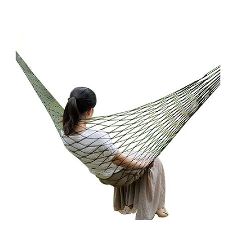 Outdoor Camping Hiking Meshy Hammock Cot Bed Mesh Net Hammock With