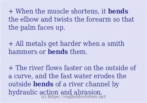 Bends Use In Sentences Englishteststore Blog