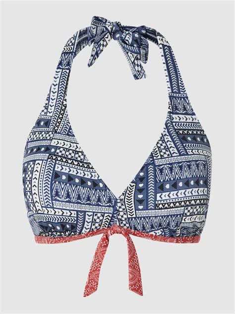 S Oliver Red Label Plus Size Bikini Oberteil In Triangel Form Marine