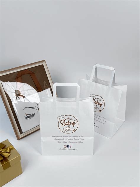 Custom White Kraft Bread Paper Bag Lipack Packaging