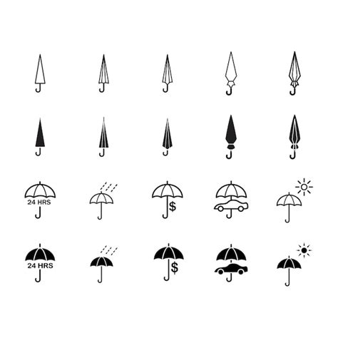 Umbrella Icon Vector Premium