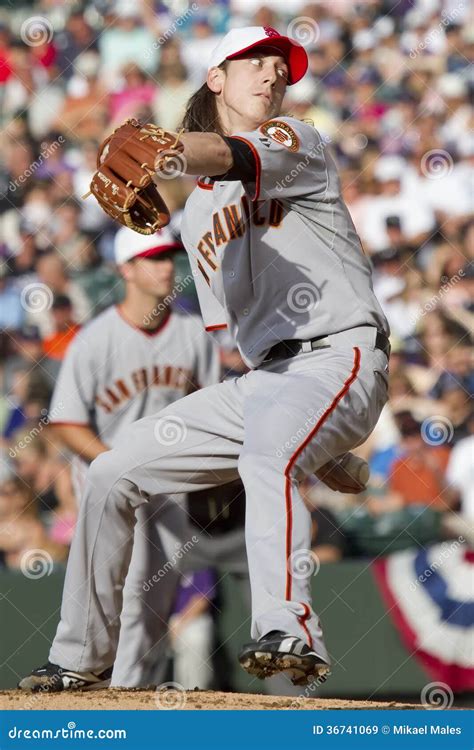 The Freak Editorial Stock Image Image Of Fastball Lincecum 36741069