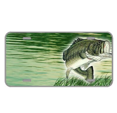 Custom Personalized Novelty LICENSE PLATE CAR TRUCK With Bass Fish Add