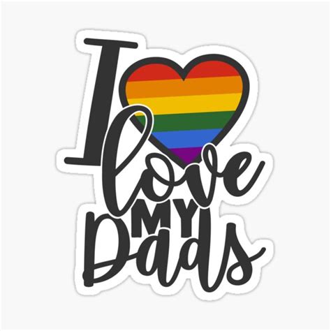 I Love My Dads Svg Cut File Lgbt Pride Print Gay Dad Svg Sticker For Sale By Danviet