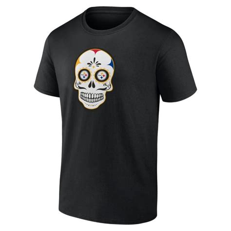 Pittsburgh Steelers Sugar Skull Short Sleeve T Shirt