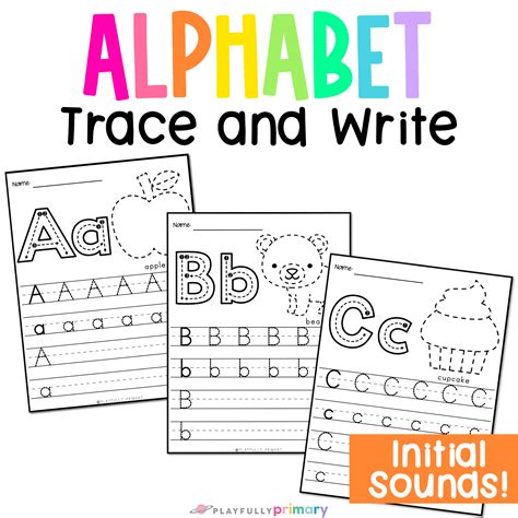 Fun Kindergarten Handwriting Practice Sheets Playfully Primary Worksheets Library