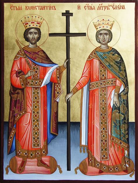 Sts Constantine Icon And Helen Icon Saint Constantine Icon Saint Helena